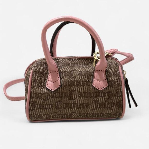 Juicy Couture Y2K Purse Pink Handbag Chestnut Chino Speedy Satchel Mini Set NEW - Picture 7 of 8